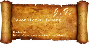 Javorniczky Imbert névjegykártya